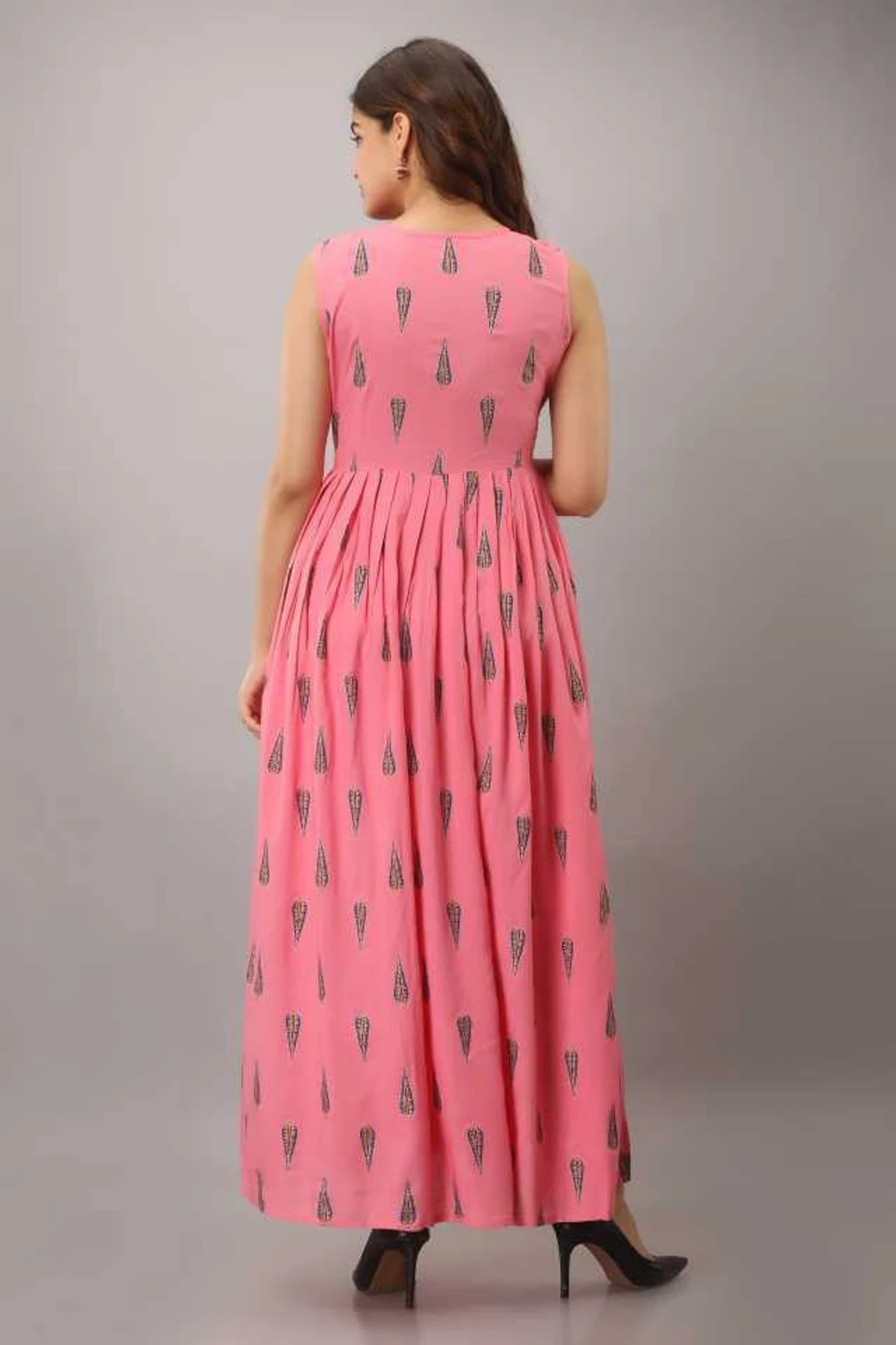 xl-pinkkurti01-fastcomnet-original-imafv9f5td3puj69 Women Printed Viscose Rayon Anarkali Kurta (Pink) - Image 2