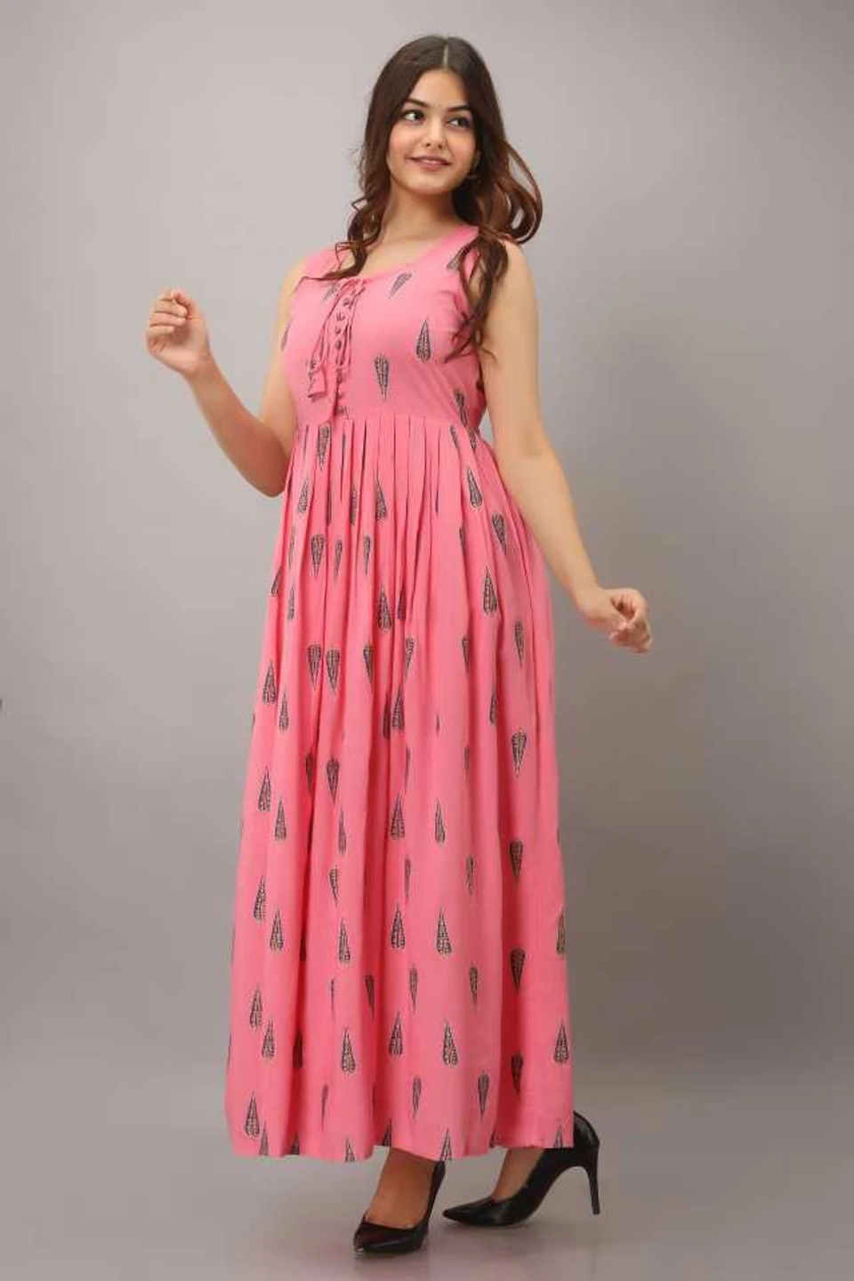 xl-pinkkurti01-fastcomnet-original-imafv9f5yanyvcrg Women Printed Viscose Rayon Anarkali Kurta (Pink) - Image 3